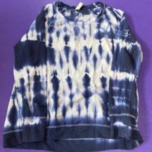 Blue and white tie dye green tea hoodie
